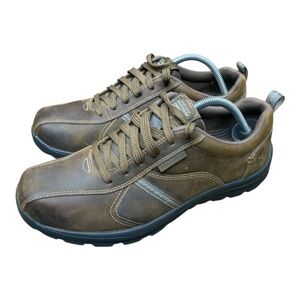 Skechers Relaxed Fit Memory Foam Mens Size 9M  brown Leather sneakers